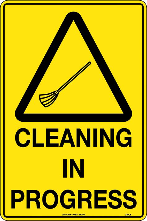 Cleaning In Progress Caution Signs Uss