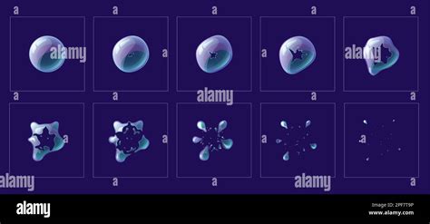 Animated Bubble Burst Game Sprite Animation Sequence Sheets Of Vector