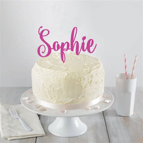 Personalised Acrylic Cake Topper By Twenty Seven