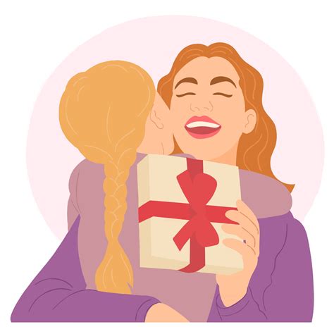 Happy Mother And Daughter Giving And Receiving T Box 2923446 Vector
