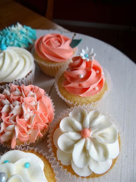 Libbys Cupcakes Etc Coral Aqua Tasting Cupcakes