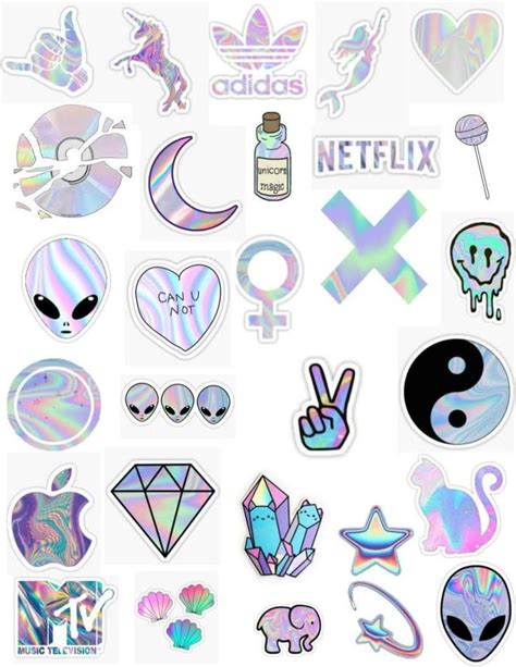 Holographic Holo Holosexuals Simplynaillogical Sticker Pack Holo