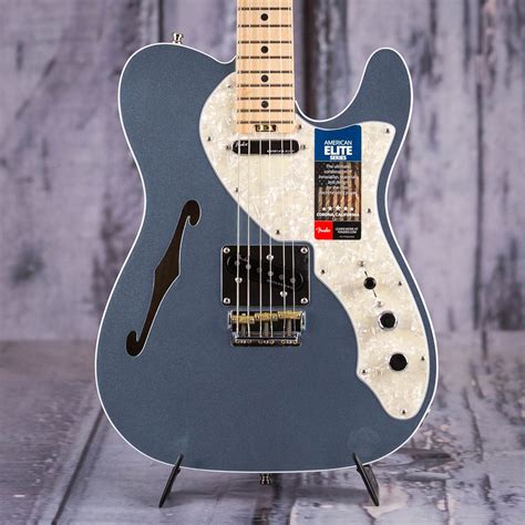 Fender American Elite Telecaster Thinline Mystic Ice Blue For Sale