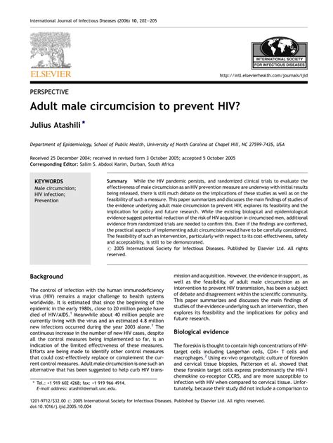 Pdf Adult Male Circumcision To Prevent Hiv