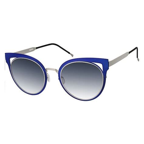 zenni womens cat eye prescription eyeglasses blue stainless steel 327516 buy glasses wearing