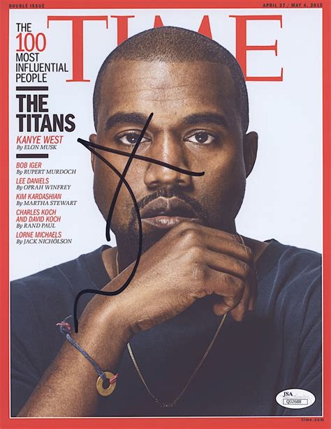 Kanye West Signed Time Magazine Cover Jsa Coa Pristine