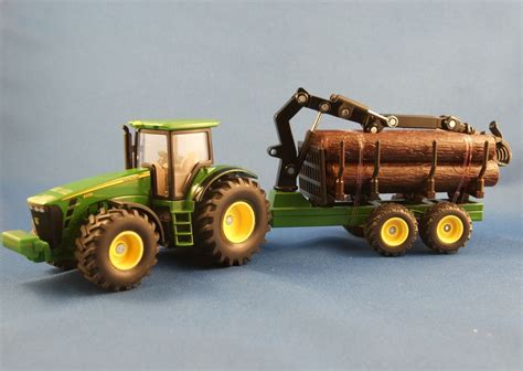 Siku 1954 John Deere 8430 Tractor With Forestry Trailer And Crane