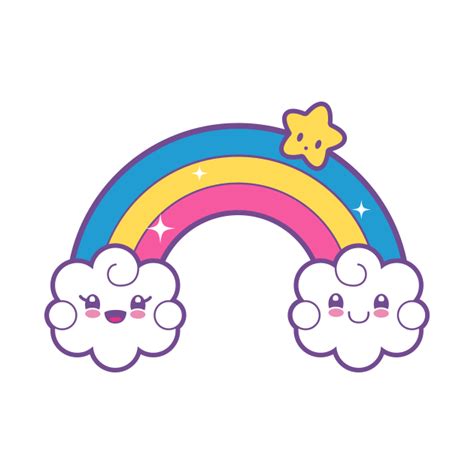 Rainbow Kawaii Children Kids T Shirt Teepublic