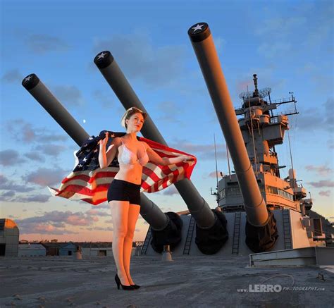 Classic Pin Up On The Battleship New Jersey