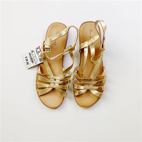Nwt Zara Girls Gold Sandals Size 35 3
