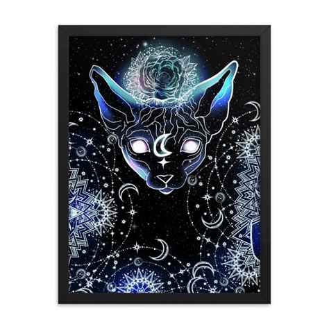 Celestial Space Sphynx Cat Framed Wall Art | Cat frame, Framed wall art, Sphynx cat
