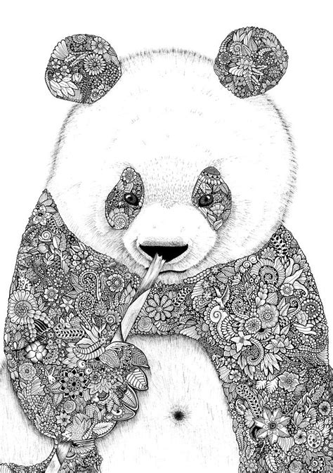 Zentangle Panda Zentangle Animals Art Panda Art Mandala Art Lesson