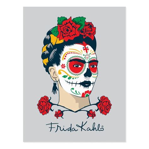 Frida Kahlo El Día De Los Muertos Postcard Day Of The