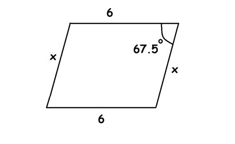 Two opposite sides of a parallelogram each have a length of 6 . If one ...