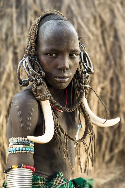 Young Mursi Omo Valley Ethiopia African Tribes World Cultures African People