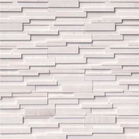 Rockmount Stacked Stone Panels Arctic White 3d Honed Superior Tile
