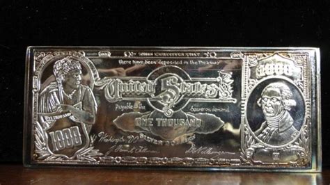 16 Oz 999 Fine Silver Bar In The Form Of One Thousand Silver Dollar