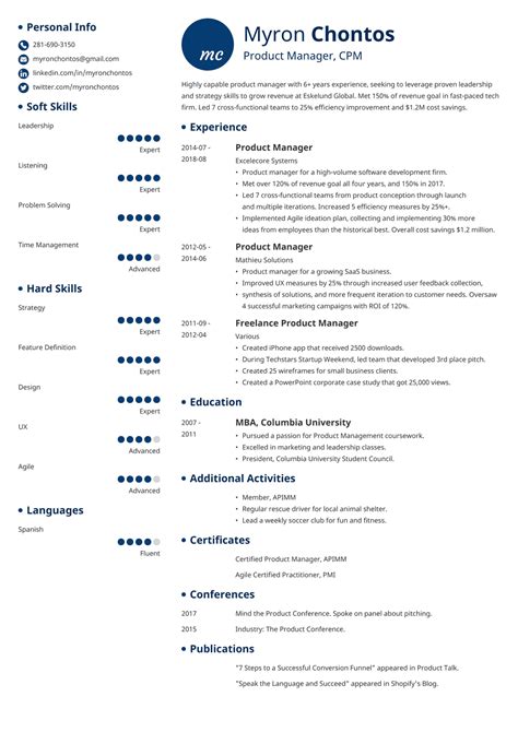 Product Manager Resume Examples 2023 Guide