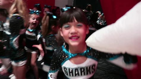 2017•164 Her First Comp Cheer Sharks Youtube