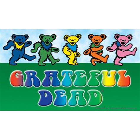 Grateful Dead Dancing Bears With Logo Sticker Rockmerch