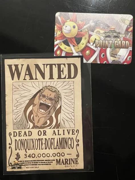 ONE PIECE DONQUIXOTE Doflamingo WANTED Poster And Point Card Anime