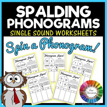 Maybe you would like to learn more about one of these? Spalding Phonogram Spinner Worksheets (Single Sound) by Our Classroom