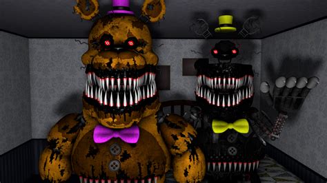 Nightmare Fredbear And Nightmare By Xboxking37 On Deviantart
