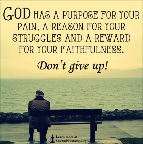 God Has A Purpose For Your Pain A Reason For Your Struggles And A