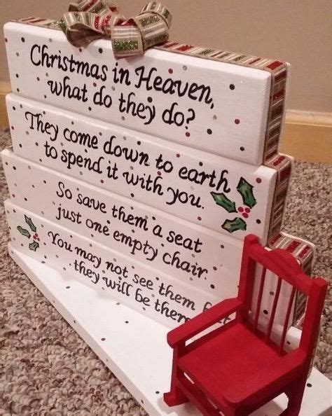 Just One Empty Chair Christmas In Heaven Homemade Christmas Ts
