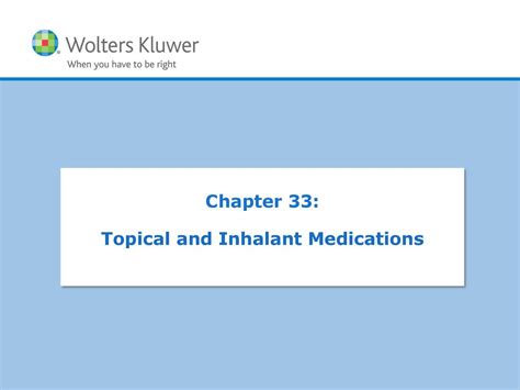 Topical And Inhalant Medications Ppt Download