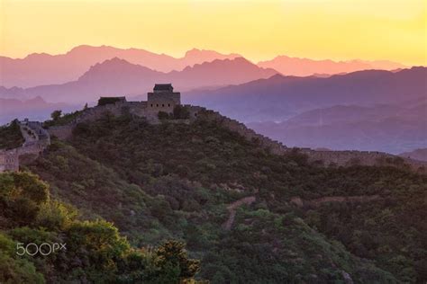 Sunrise Over Great Wall Of China By Mag Ty On 500px Sunrise Great