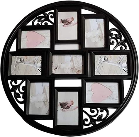Mkun 4x6 Wall Collage Picture Frames 4x6 Round Circular Wall Hanging