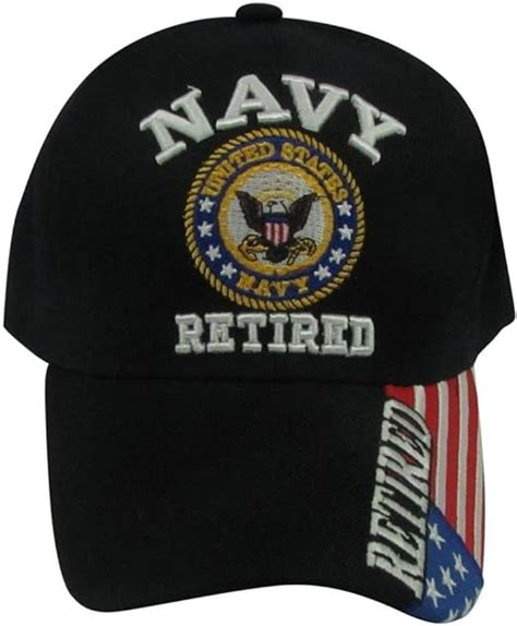 Us Navy Retired With Flag And Retired On The Visor Baseball Cap One