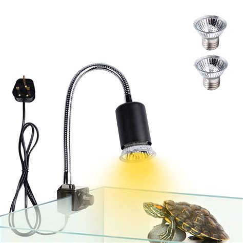 Buy Doright Reptile Heat Lamp Holder With Two W Uva Uvb Full Spectrum Sun Reptiles Spotlight