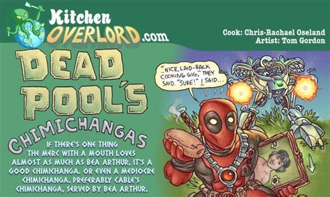 Kitchen Overlord Deadpool Chimichangas Header Edible Art Chimichanga
