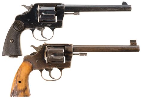 Two Colt Double Action Revolvers A Colt New Service Revolver