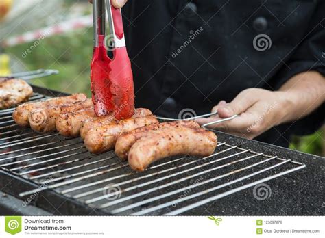 Roast Sausagesappetizing Tasty Grilled Sausages Toasted Cooked