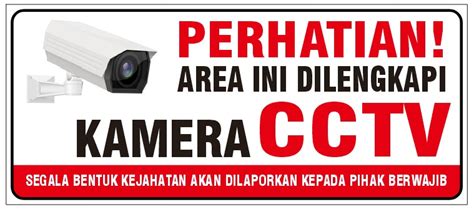 Stiker Vinyl Perhatian Area Ini Dilengkapi Kamera Cctv Lazada Indonesia