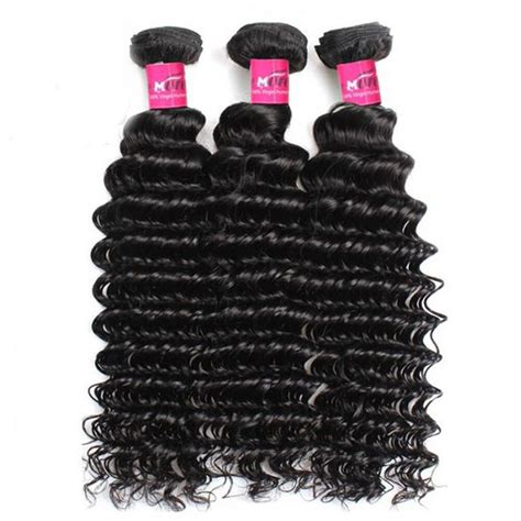Deep Wave Remy Hair Bundles 3pcs Lot 100 Indian Human Hair Weave