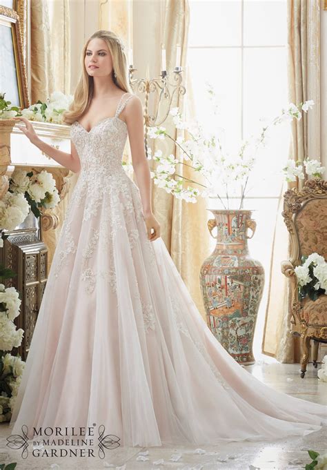 Morilee 2881 Bridal Gowns Dresses Elaborately Beaded Embroidery On