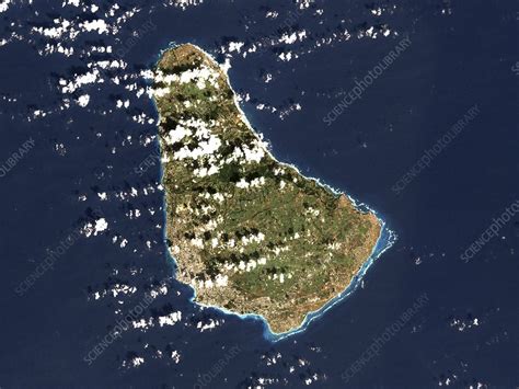 barbados satellite image stock image e680 0224 science photo library