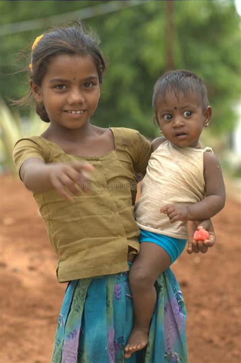 Indian Poor Brother And Sister Editorial Stock Image Image Of