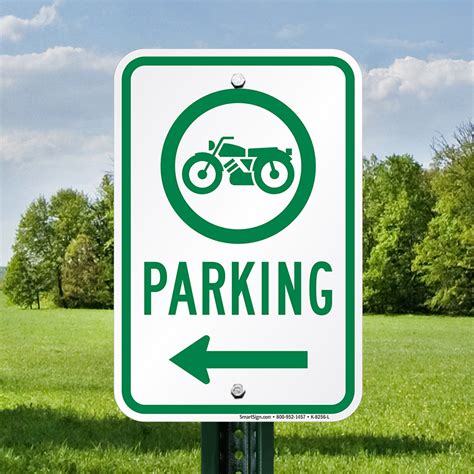 Parking Lot Sign Bike Symbol With Left Arrow Signs Sku K 8256 L