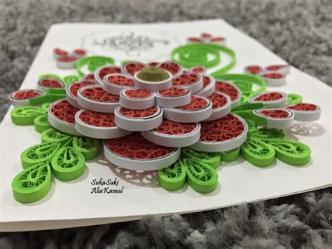 Sukasuki Quilling Card Hari Raya Kad