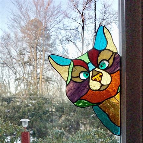 You Can Add This Stained Glass Cat Suncatcher To Any Window In The House