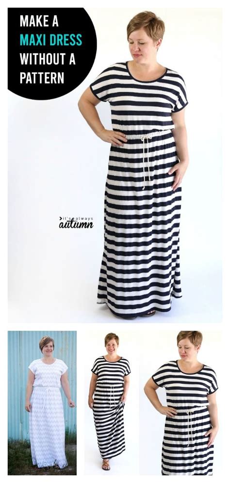 How To Sew An Easy Maxi Dress Without Pattern Comfortable Maxi