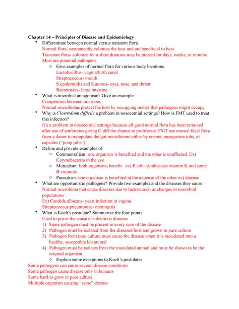 Bio 226 Ch 14 Disease And Epidemiology Review Questions Su2023 4