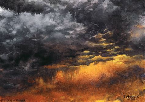 Image Result For Painting Of Storm Sky Watercolor Sky Cloud Art