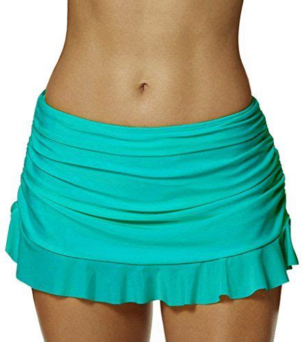 Seagoo Swim Skirt Bottoms For Women Bikini Skirted Slimmi