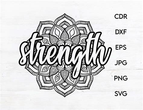 Strength Svg Cutting Files Instant Download Bible Verse Svg Etsy